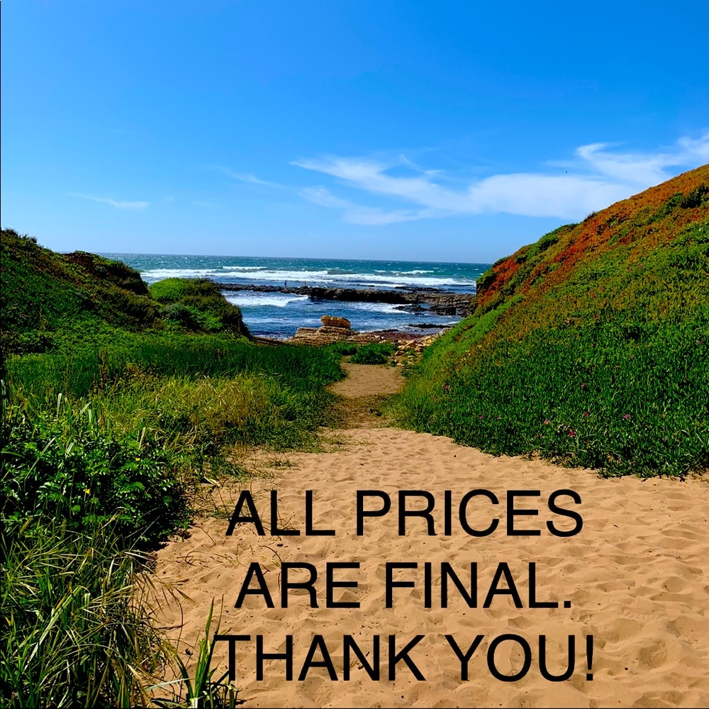 All items remaining in my closet are priced as shown/final price